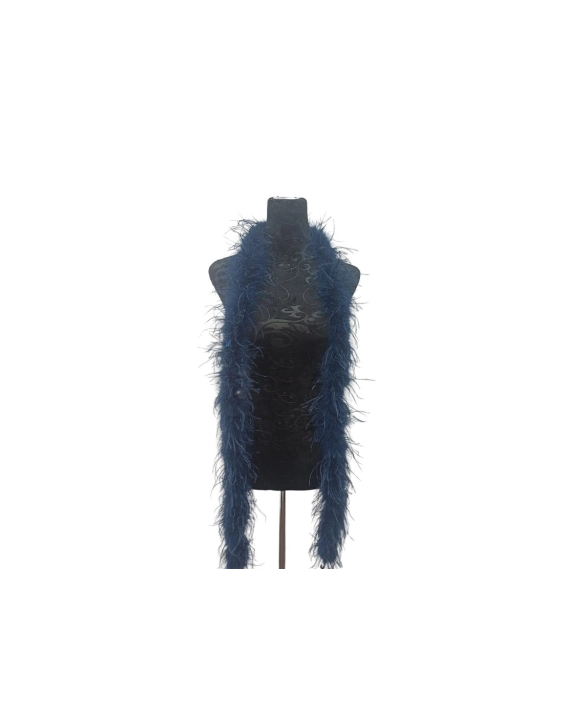 Boa Piume di Struzzo Blu - Pacco 2 mt.