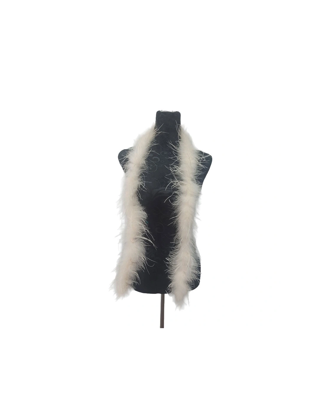 Boa Piume di Struzzo Beige - Pacco 2 mt.