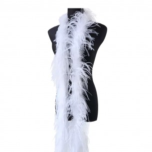 Boa Ostrich Feather White -...