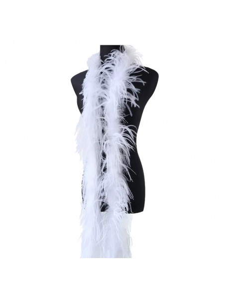 Boa Ostrich Feather White - Pack of 2 mt.