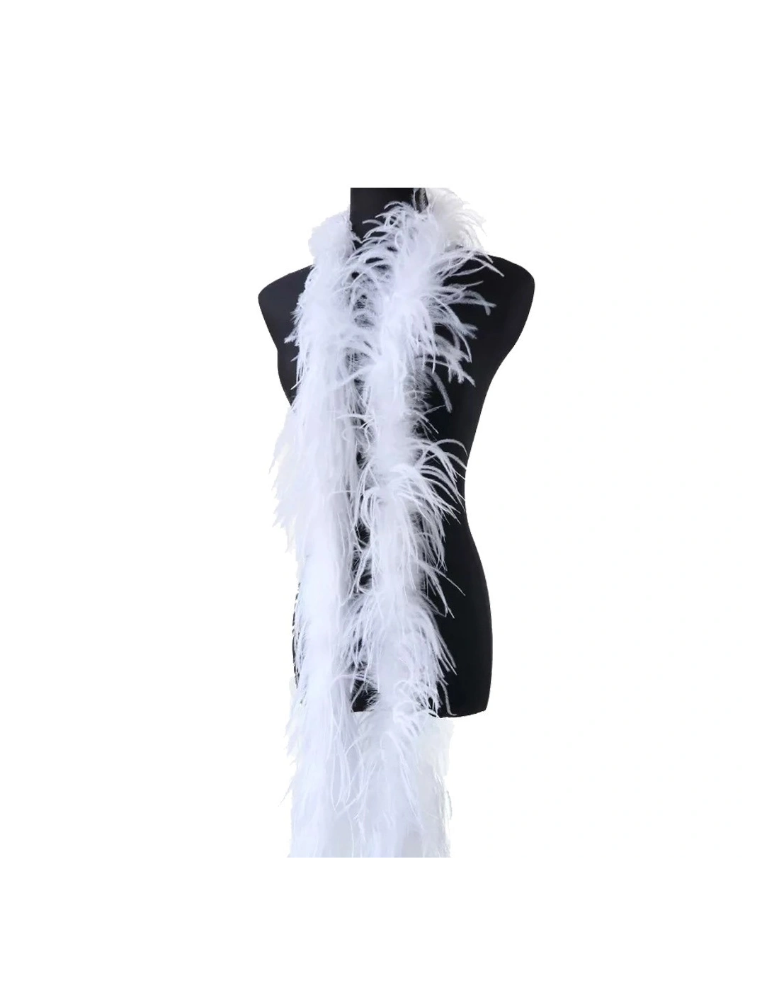 Boa Ostrich Feather White - Pack of 2 mt.