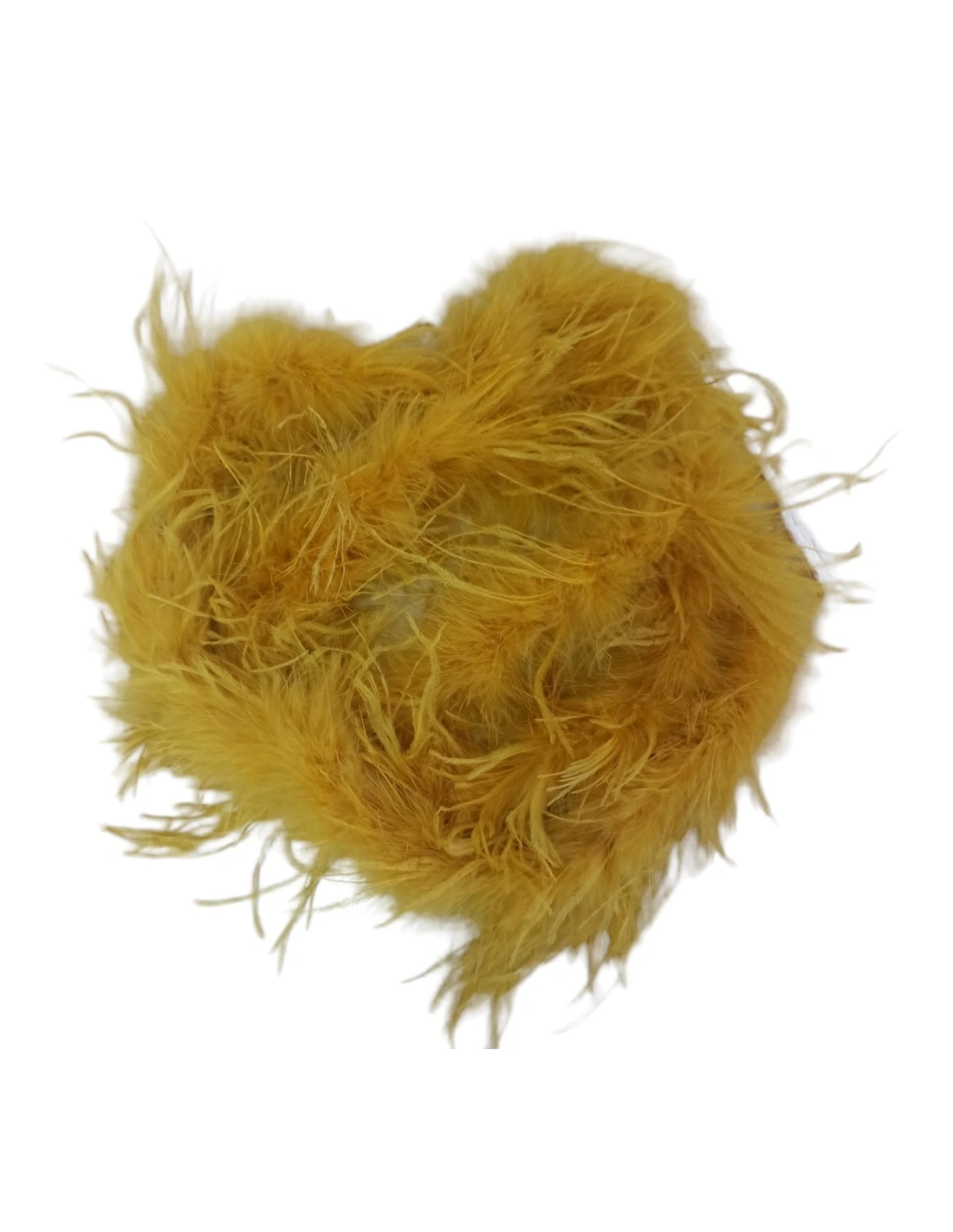 Boa Piume di Struzzo Giallo Pastello - Pacco 2 mt.