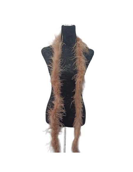 Boa Ostrich Feather Camel - Pack of 2 mt.