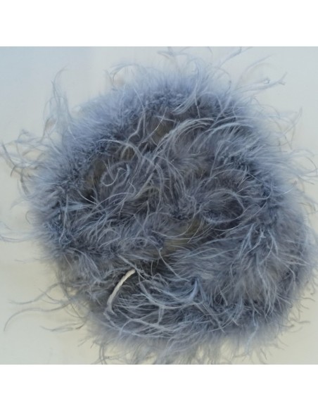 Boa Ostrich Feather Dark Grey - Pack of 2 mt.