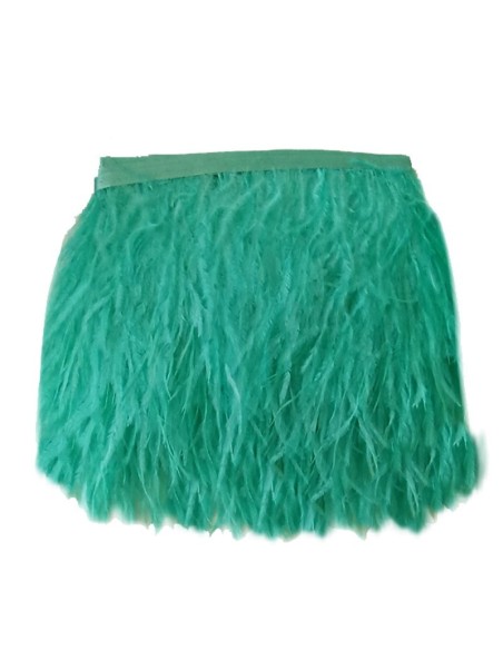 Fringe Sewing Turquoise Ostrich Feathers  Pack - 1MT. - Fringes and Feathers