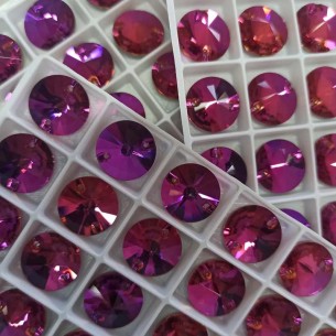 Pietra da Cucire in Cristallo GT Crystal Tondo mm 16 Fuchsia - 1PZ 2