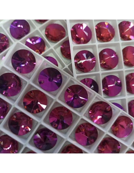 Pietra da Cucire in Cristallo GT Crystal Tondo mm 16 Fuchsia - 1PZ Pietra da Cucire in Cristallo GT Crystal Tondo mm 16 Fuchsia - 1PZ
