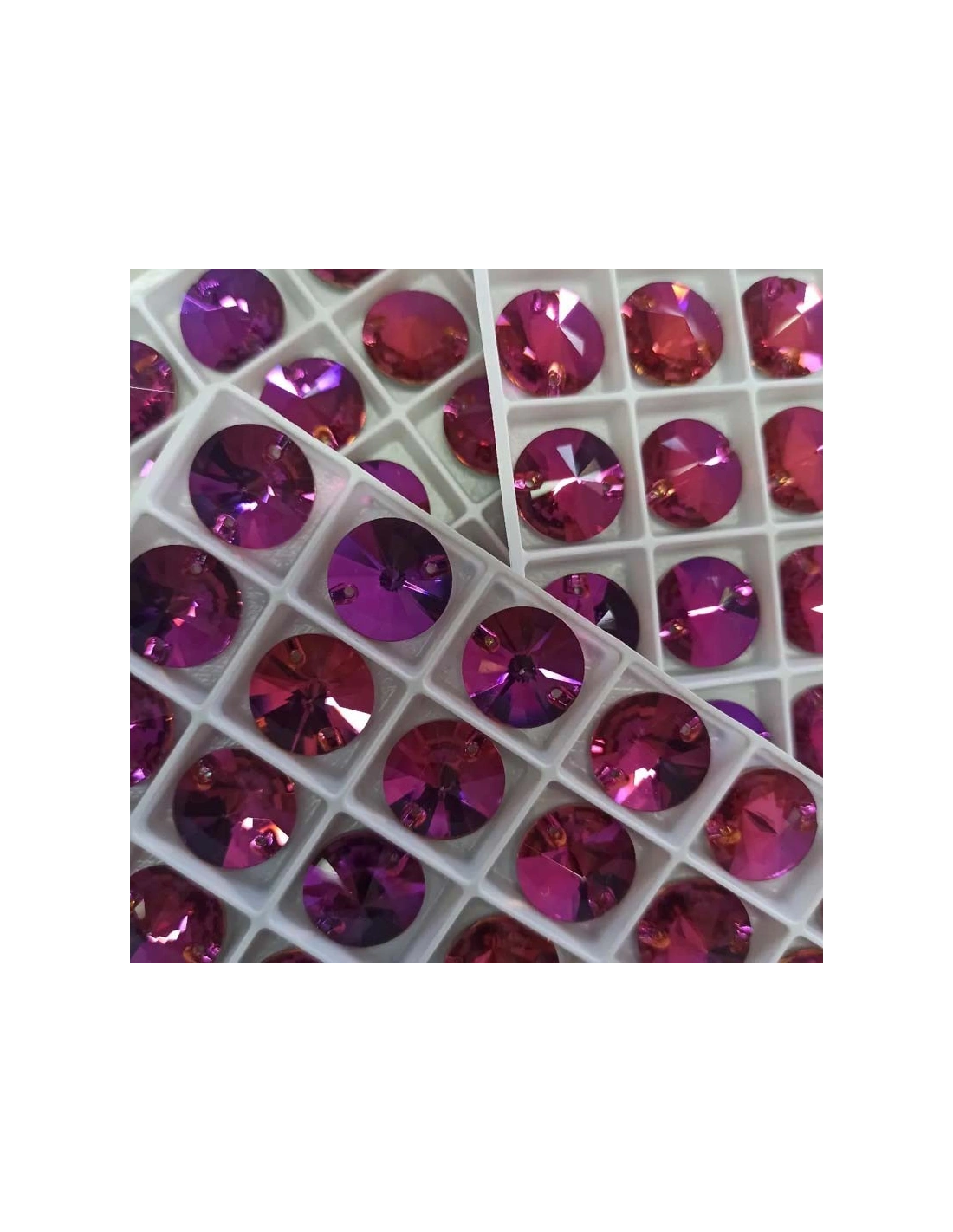 Stone Round mm 16 sapphire- 1PC - Stone to be sewn all crystal