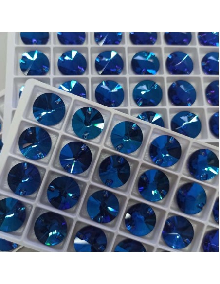 Stone Round mm 16 Capri Blu - 1PC - Stone to be sewn all crystal