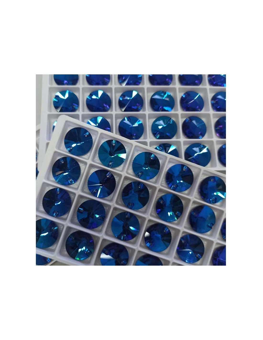 Stone Round mm 18 Capri Blu - 1PC - Stone to be sewn all crystal