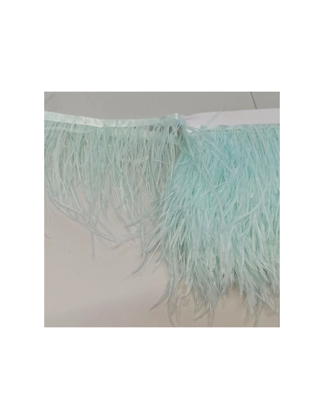 Fringe Sewing Turquoise Ostrich Feathers  Pack - 1MT. - Fringes and Feathers