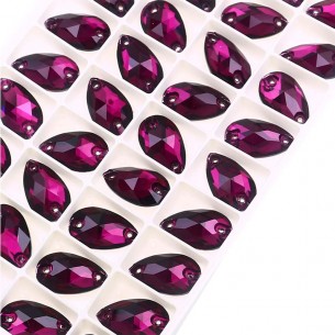 Pietra da Cucire in Cristallo GT Crystal Goccia mm 18x10,5 Amethyst - 1PZ 2