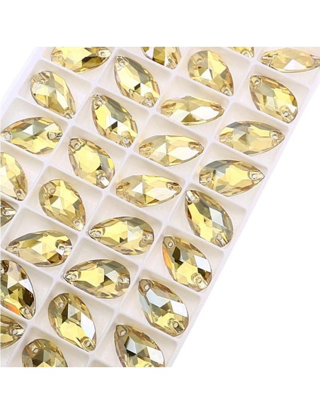Stone Drop mm 18x10,5 Crystal - 1PC - Stone to be sewn all crystal