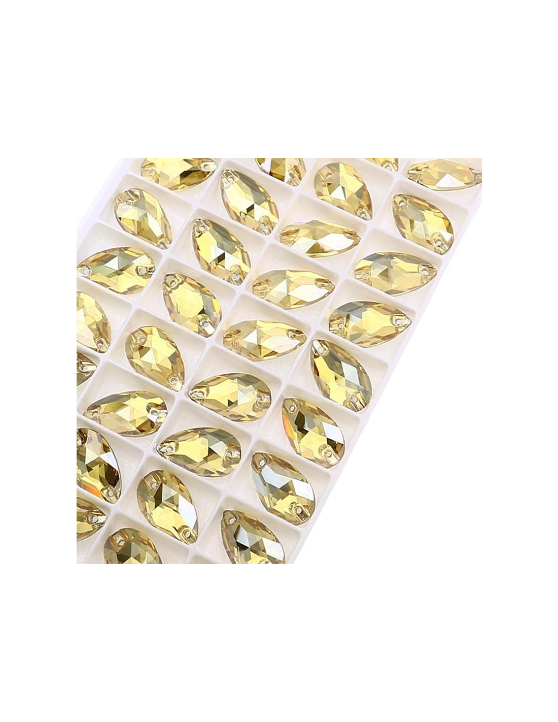 Stone Drop mm 18x10,5 Crystal - 1PC - Stone to be sewn all crystal