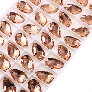 Pietra da Cucire in Cristallo GT Crystal Goccia mm 18x10,5 Light Peach - 1PZ 2