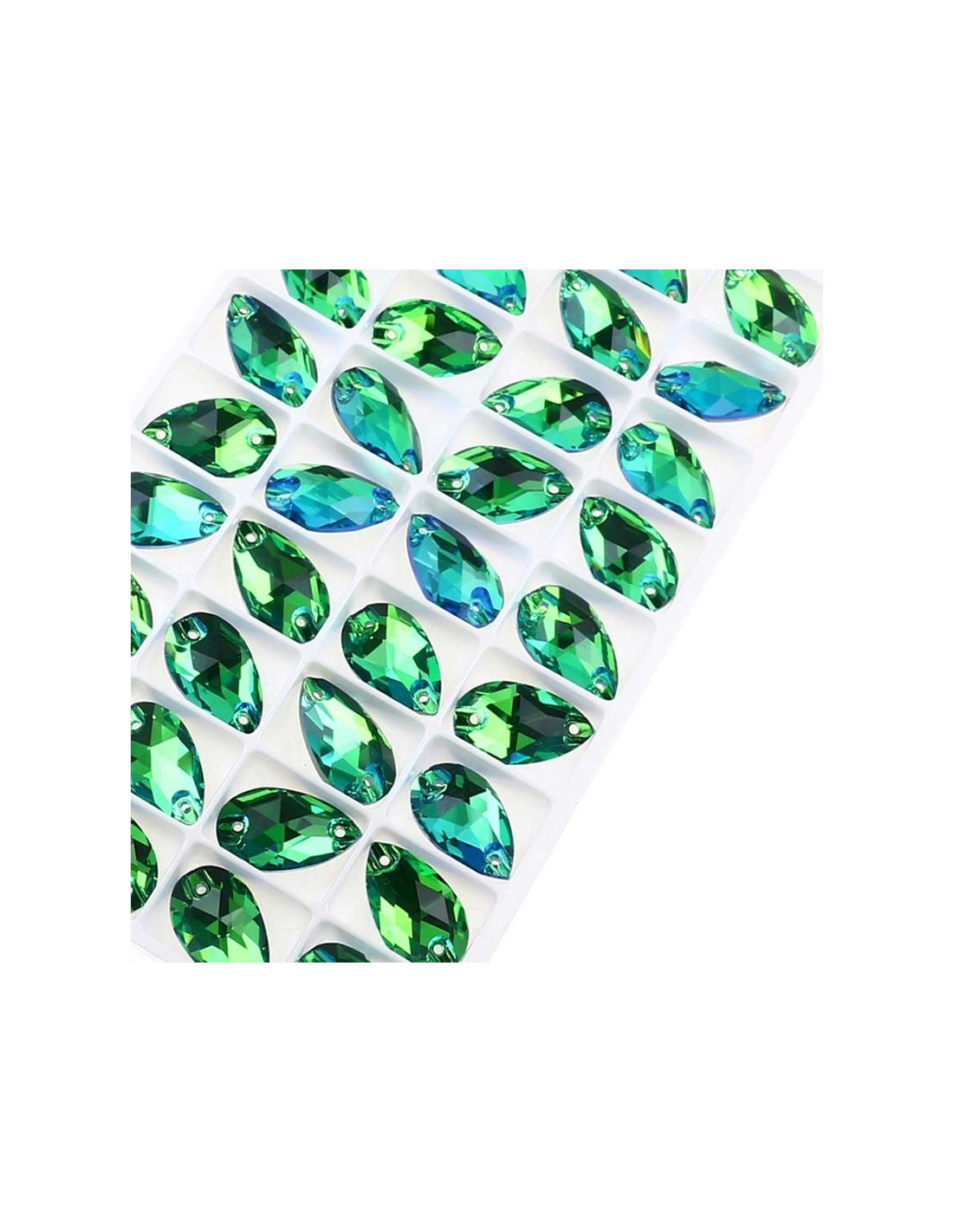 Pietra Goccia mm 18x10,5 Crystal - 1PZ - Pietre da cucire tutto cristallo