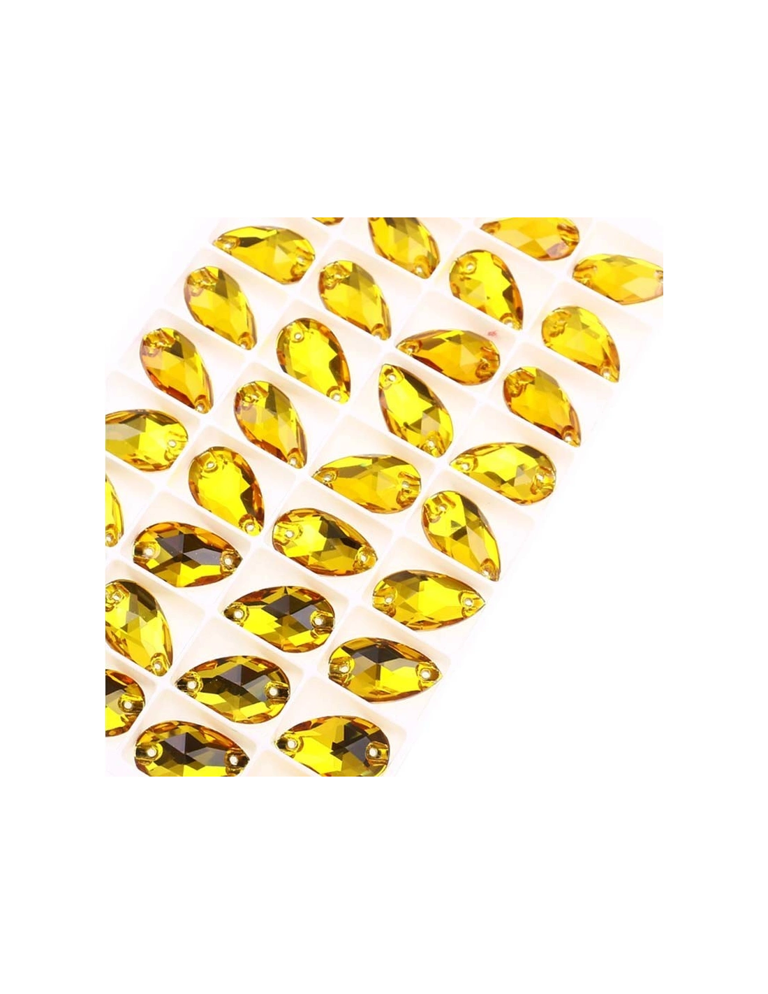 Stone Drop mm 18x10,5 Crystal - 1PC - Stone to be sewn all crystal