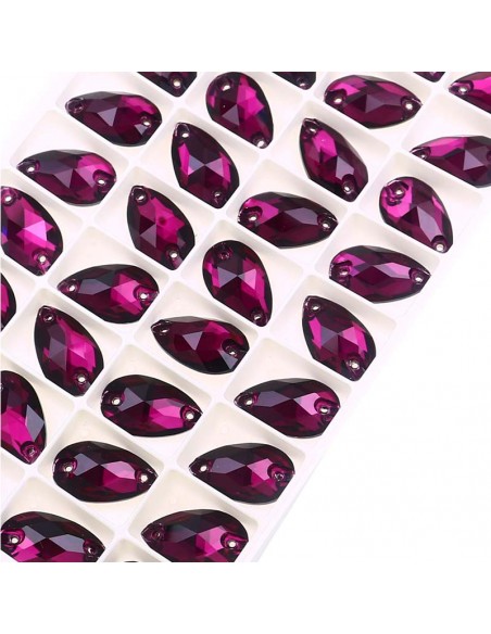 Stone Sew On in Crystal GT Crystal Drop mm 28x17 Amethyst - 1PC Stone Sew On in Crystal GT Crystal Drop mm 28x17 Amethyst - 1PC