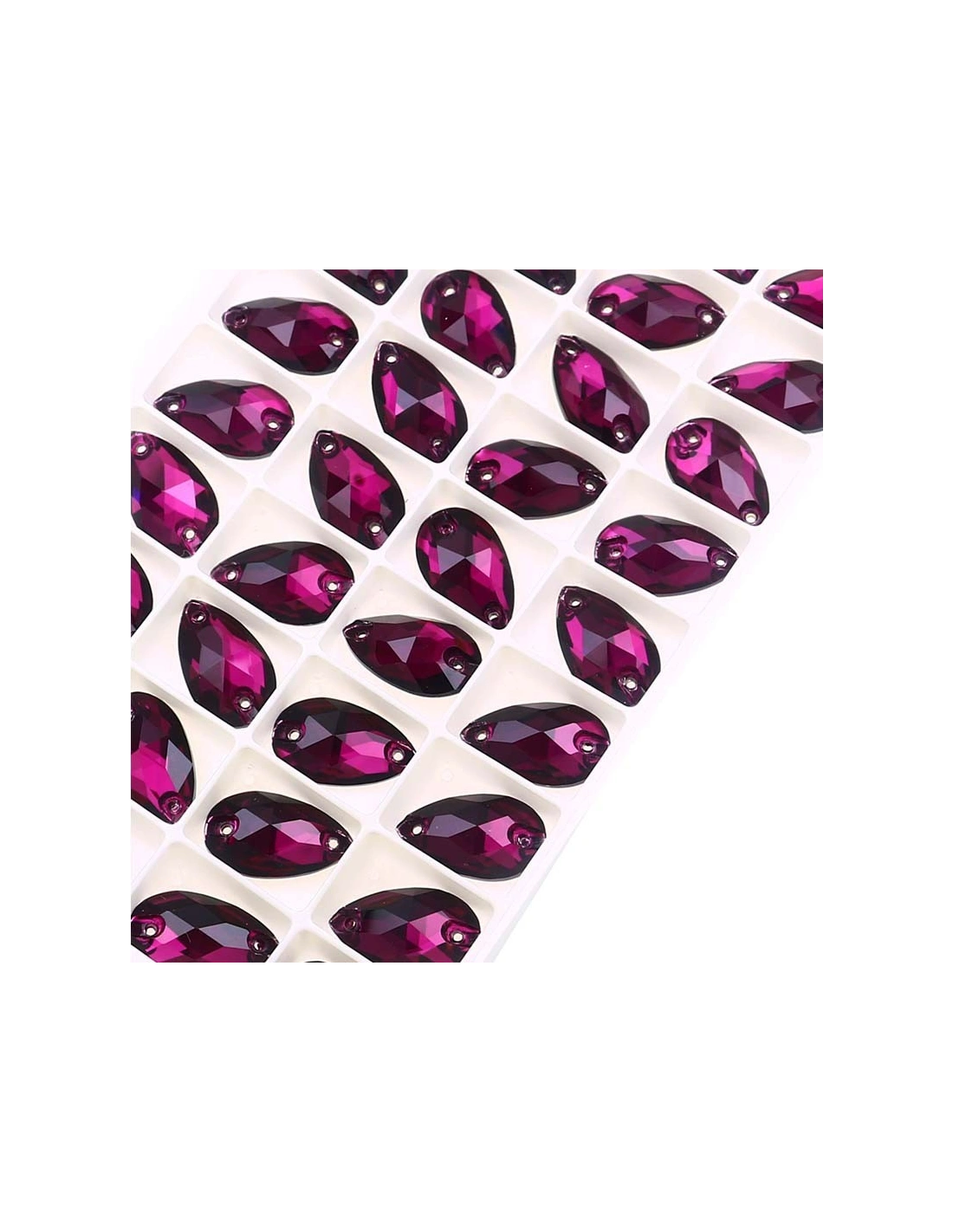 Stone Sew On in Crystal GT Crystal Drop mm 28x17 Amethyst - 1PC