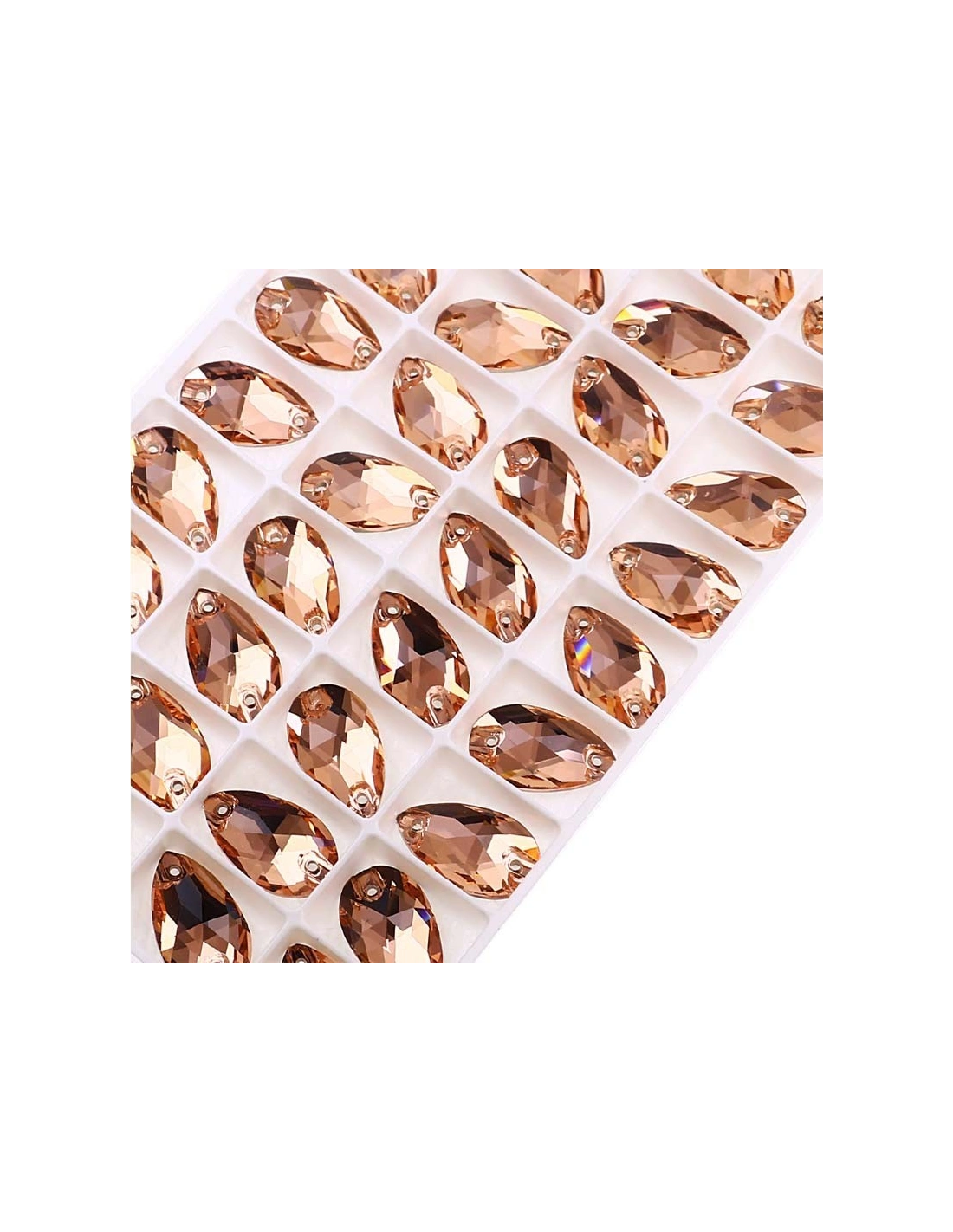 Stone Drop mm 28x17 Emerald - 1PC - Stone to be sewn all crystal