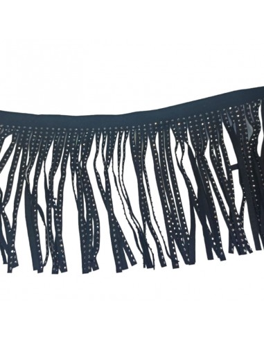 Frangia in Camoscio Nero pacco - 1MT. Frangia in Camoscio Nero pacco - 1MT.