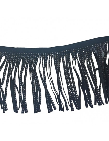 Frangia in Camoscio Nero pacco - 1MT. Frangia in Camoscio Nero pacco - 1MT.