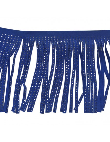 Frangia in Camoscio Blu Royal pacco - 1MT.