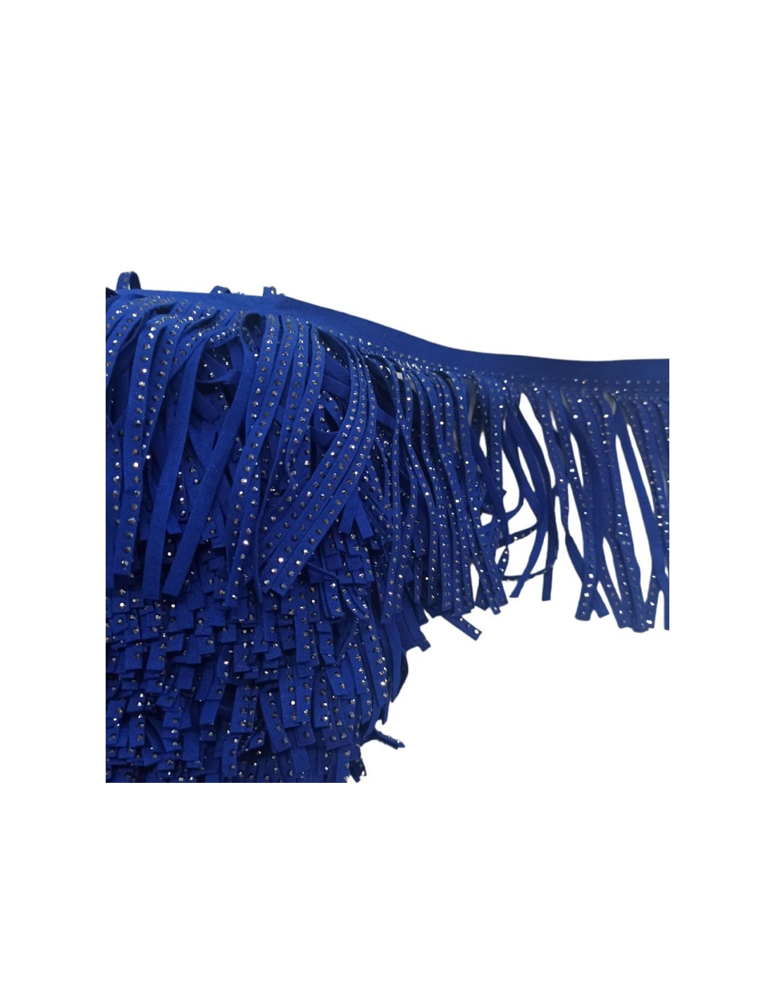 Frangia in Camoscio Blu Royal pacco - 1MT.