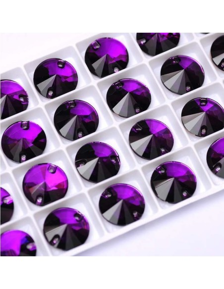 Pietra da Cucire in Cristallo GT Crystal Tondo mm 14 Purple Velvet - 1PZ