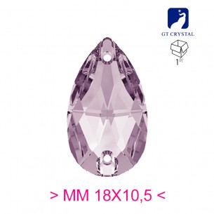 Pietra da Cucire in Cristallo GT Crystal Goccia mm 18x10,5 Light Amethyst  - 1PZ