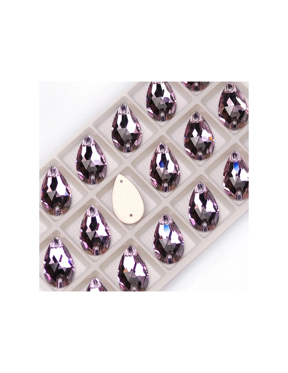 Pietra da Cucire in Cristallo GT Crystal Goccia mm 18x10,5 Light Amethyst  - 1PZ
