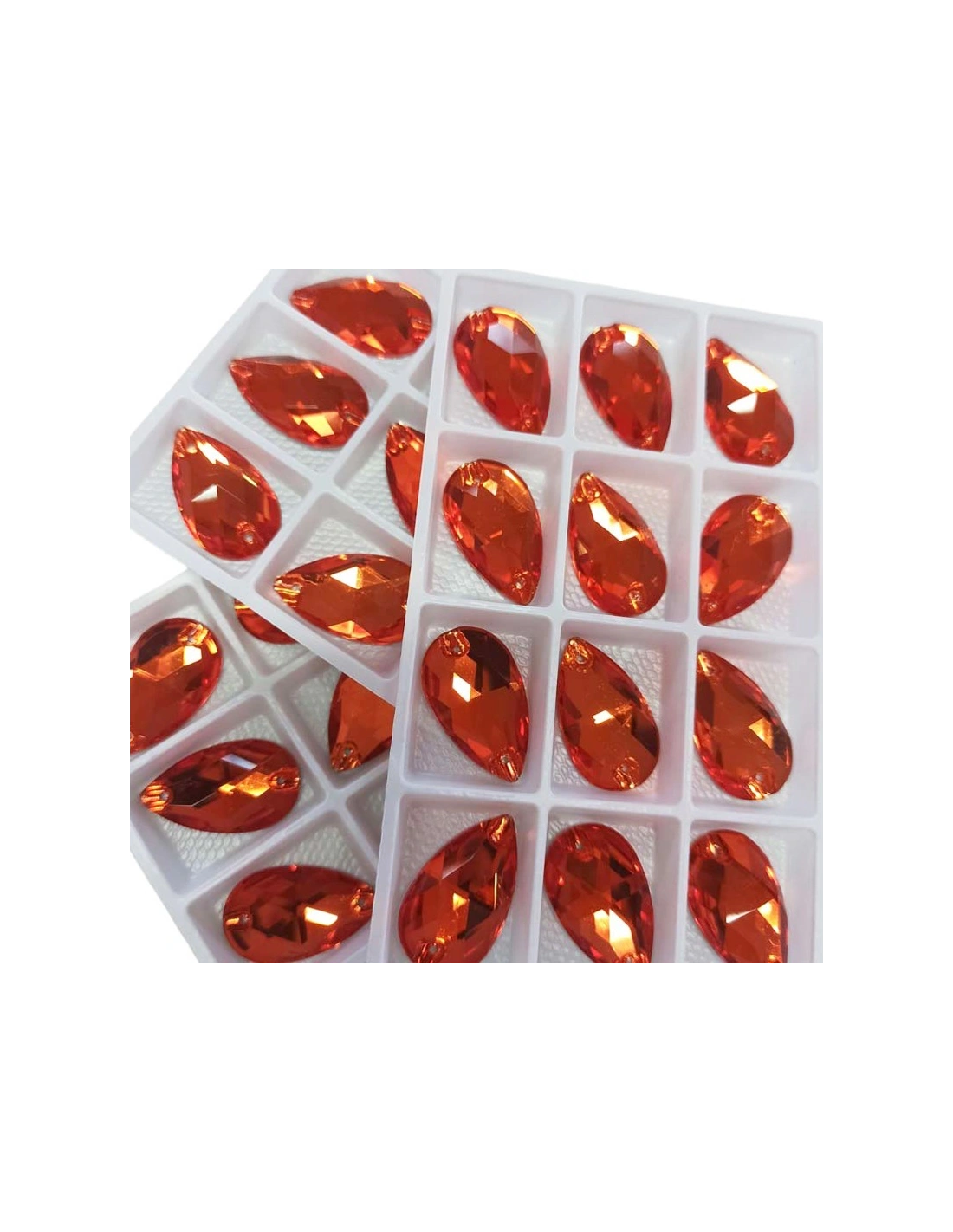 Stone Drop mm 18x10,5 Crystal - 1PC - Stone to be sewn all crystal