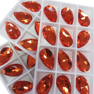 Pietra da Cucire in Cristallo GT Crystal Goccia mm 28x17 Sun - 1PZ 2