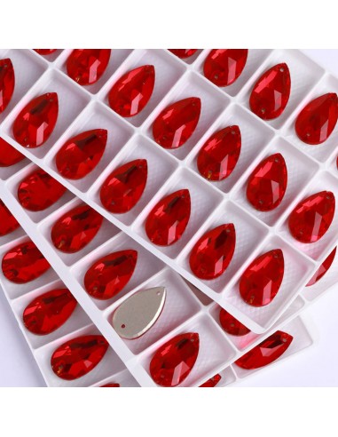 Stone Drop mm 18x10,5 Light Siam - 1PC Stone Drop mm 18x10,5 Light Siam - 1PC