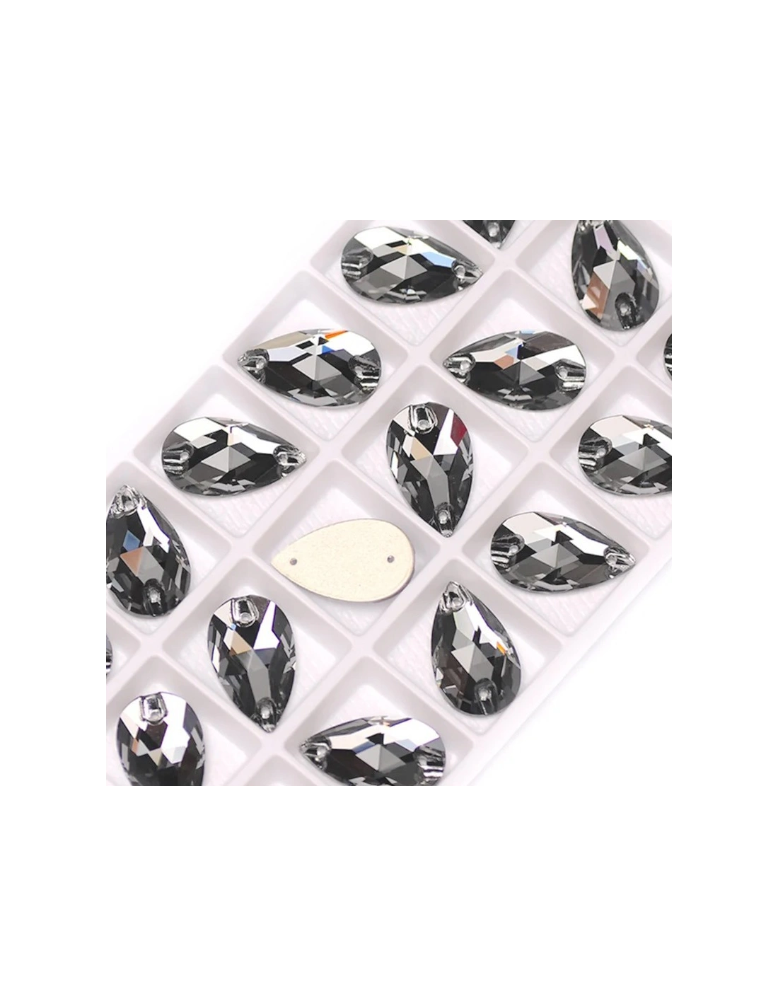 Stone Drop mm 28x17 Emerald - 1PC - Stone to be sewn all crystal