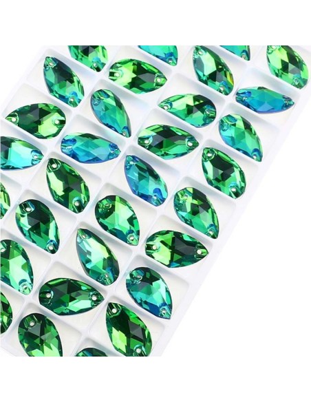 Pietra da Cucire in Cristallo GT Crystal Goccia mm 28x17 Peridot - 1PZ