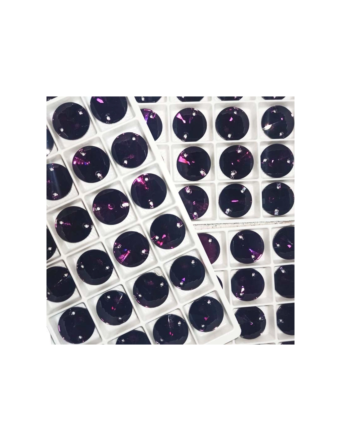 Stone Round mm 16 Crystal- 1PC - Stone to be sewn all crystal