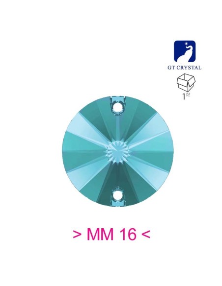 Stone Round mm 16 Crystal- 1PC - Stone to be sewn all crystal