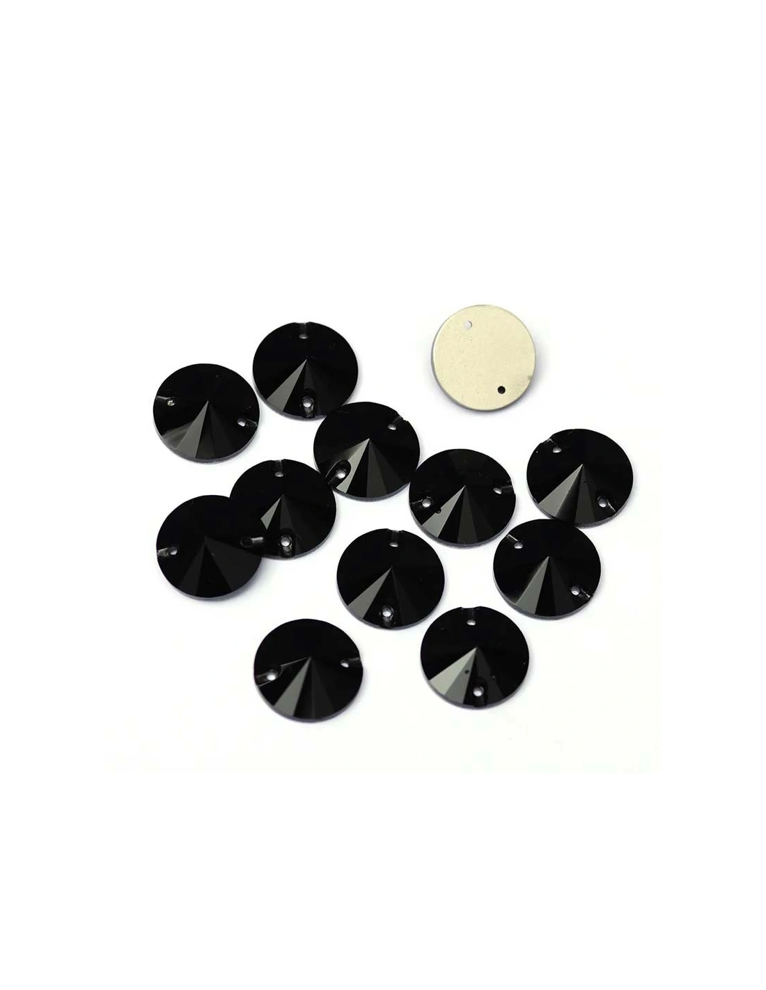 Stone Round mm 16 Crystal- 1PC - Stone to be sewn all crystal