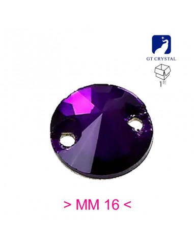 Pietra da Cucire in Cristallo GT Crystal Tondo mm 16 Purple Velvet - 1PZ