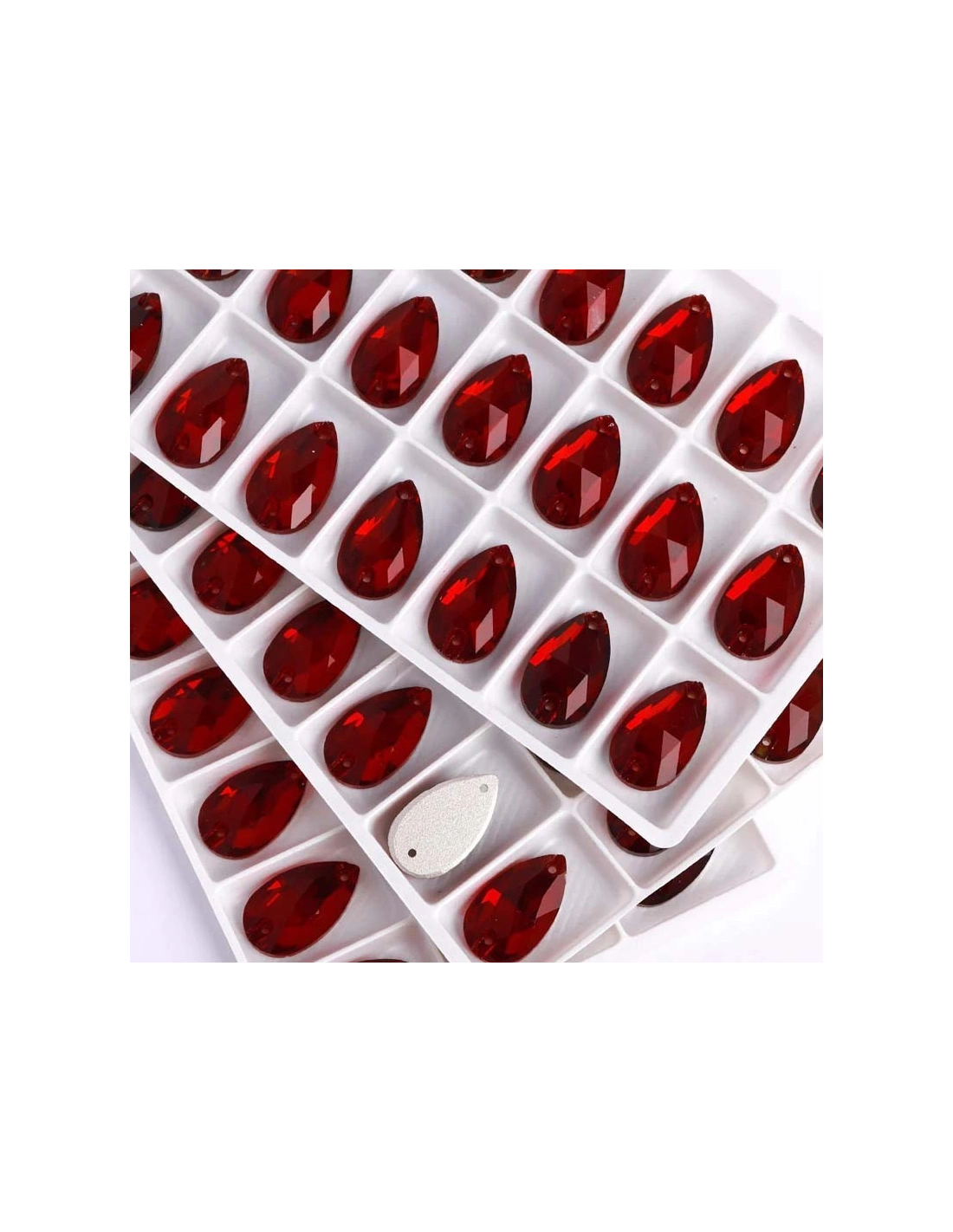 Pietra da Cucire in Cristallo GT Crystal Goccia mm 18x10,5 Siam - 1PZ