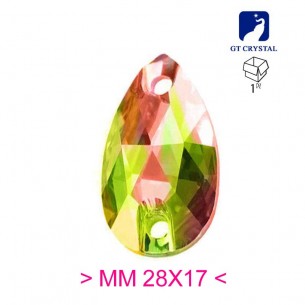 Pietra da Cucire in Cristallo GT Crystal Goccia mm 28x17 Crystal Vitrail Medium - 1PZ