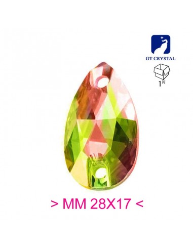 Pietra Goccia mm 28x17 Crystal Vitrail Medium - 1PZ - Pietre da cucire  tutto cristallo