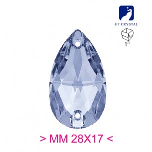 Pietra da Cucire in Cristallo GT Crystal Goccia mm 28x17 Light Sapphire - 1PZ