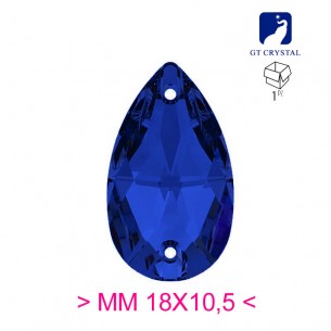 Pietra da Cucire in Cristallo GT Crystal Goccia mm 18x10,5 Blu Majestic - 1PZ
