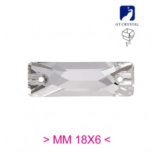 Pietra da Cucire in Cristallo GT Crystal Baguette mm 18x6 Crystal - 1PZ