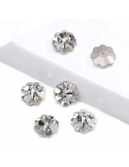 Stone Flower 10 mm Crystal - 1PC - Stone to be sewn all crystal