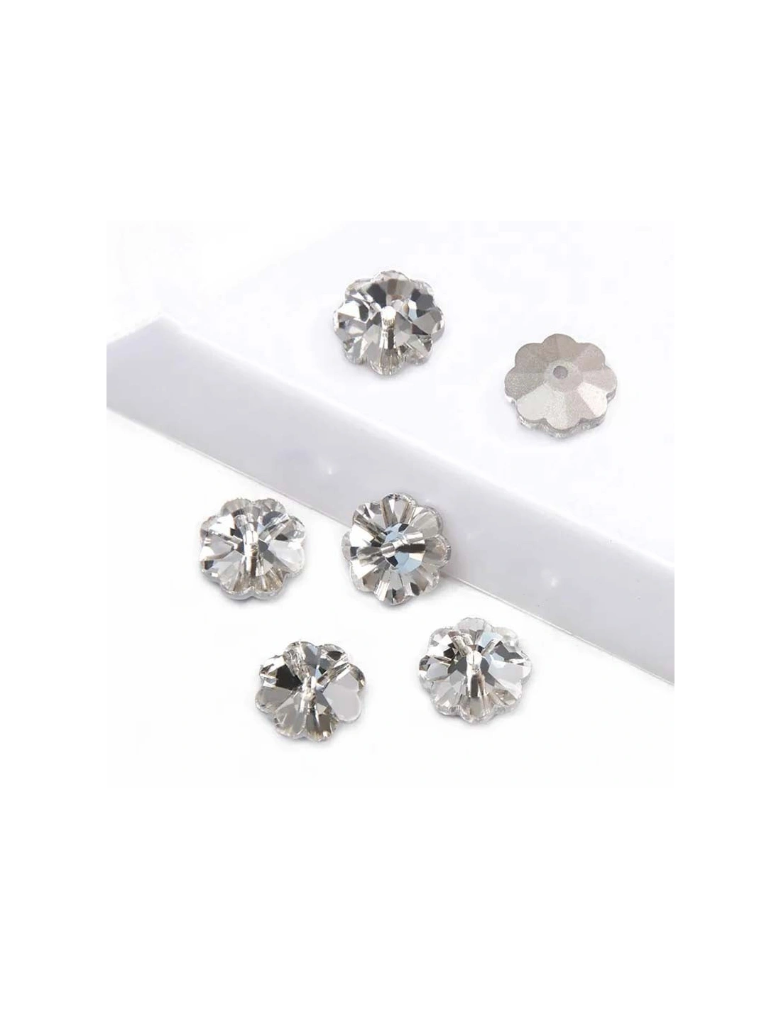 Pietra da Cucire in Cristallo GT Crystal Fiore mm 10 Crystal - 1PZ