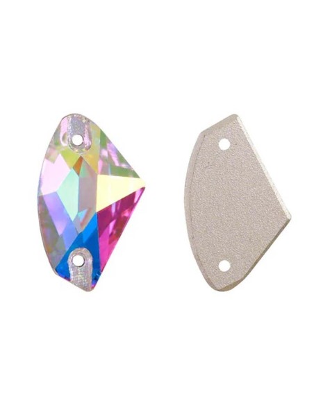 Stone Galactic mm 19x12 Crystal AB - 1PC - Stone to be sewn all crystal