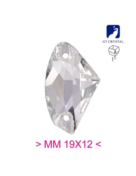 Stone Galactic mm 19x12 Crystal - 1PC - Stone to be sewn all crystal